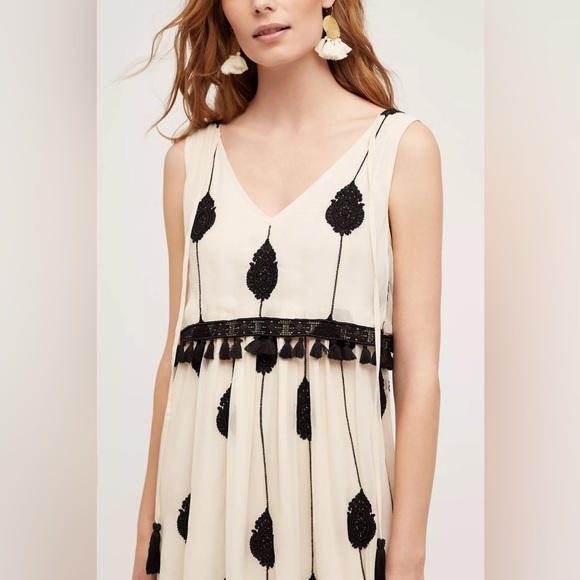 Anthropologie Moulinette Soeurs Maxi Whimsical Embroidered Wedding Guest Dress - Picture 4 of 13